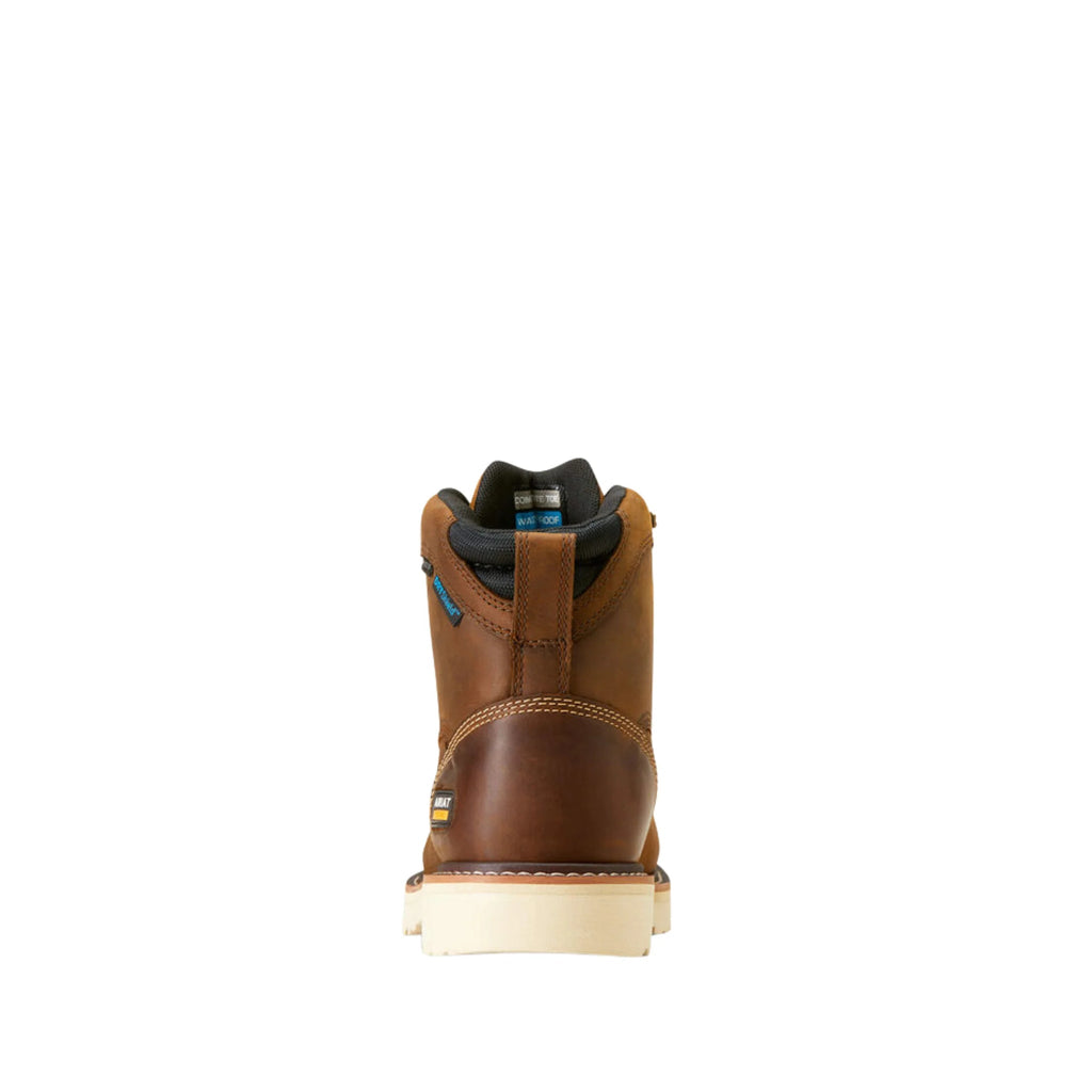 Ariat Men's Rebar Lift 6 Inch Waterproof Composite Toe Work Boots - Distressed Brown - Lenny's Shoe & Apparel