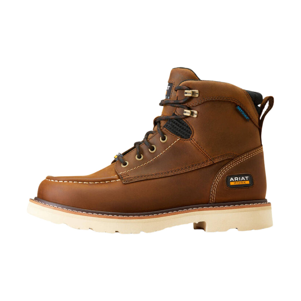 Ariat Men's Rebar Lift 6 Inch Waterproof Work Boots - Distressed Brown - Lenny's Shoe & Apparel