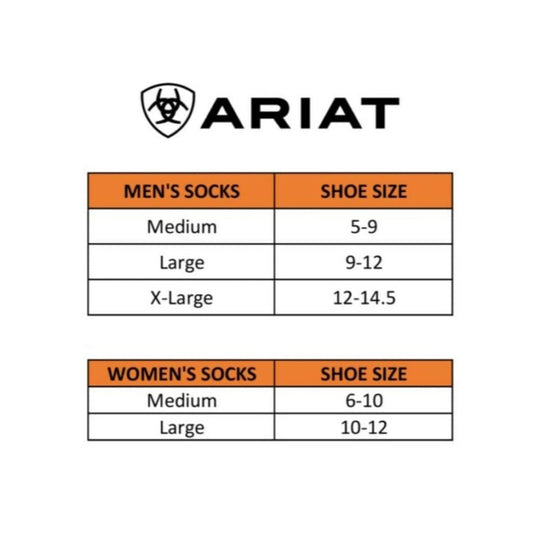 Ariat Tek High Performance Crew 2 Pack Socks - Black - Lenny's Shoe & Apparel