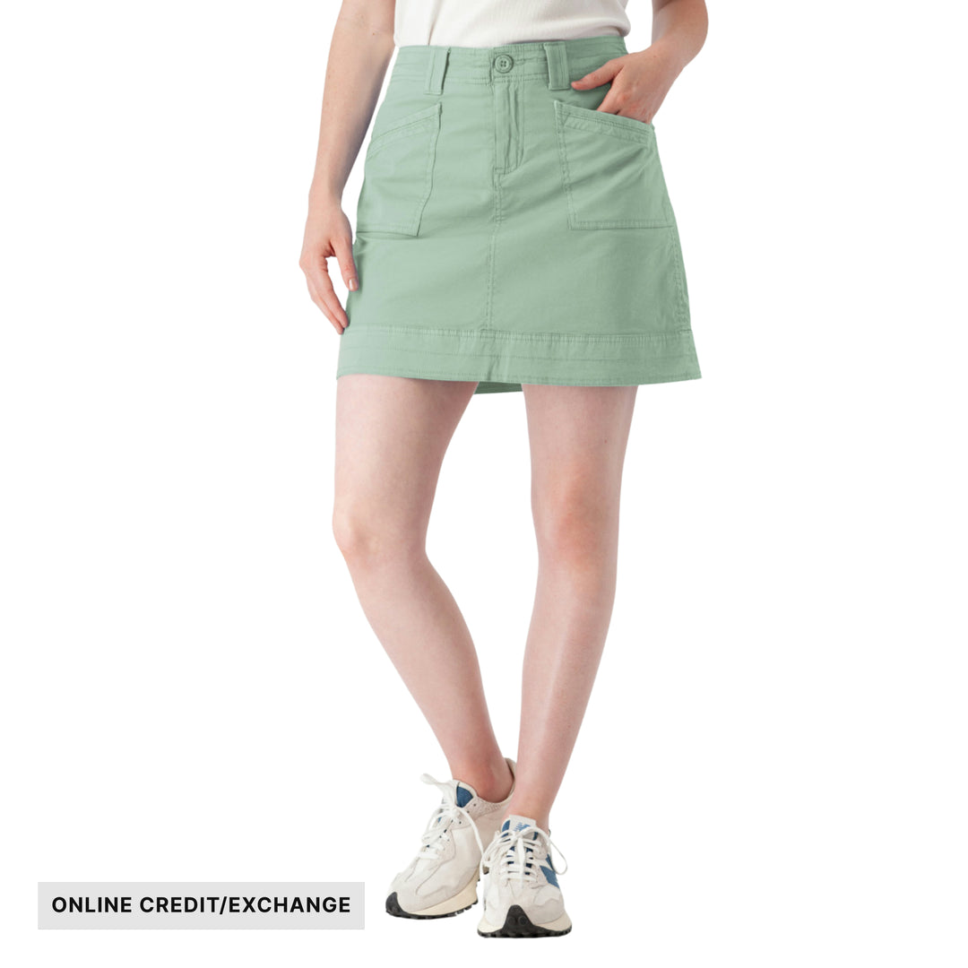 Aventura Women's Arden Woven Organic Skort - Granite Green - ONLINE CREDIT/EXCHANGE - Lenny's Shoe & Apparel