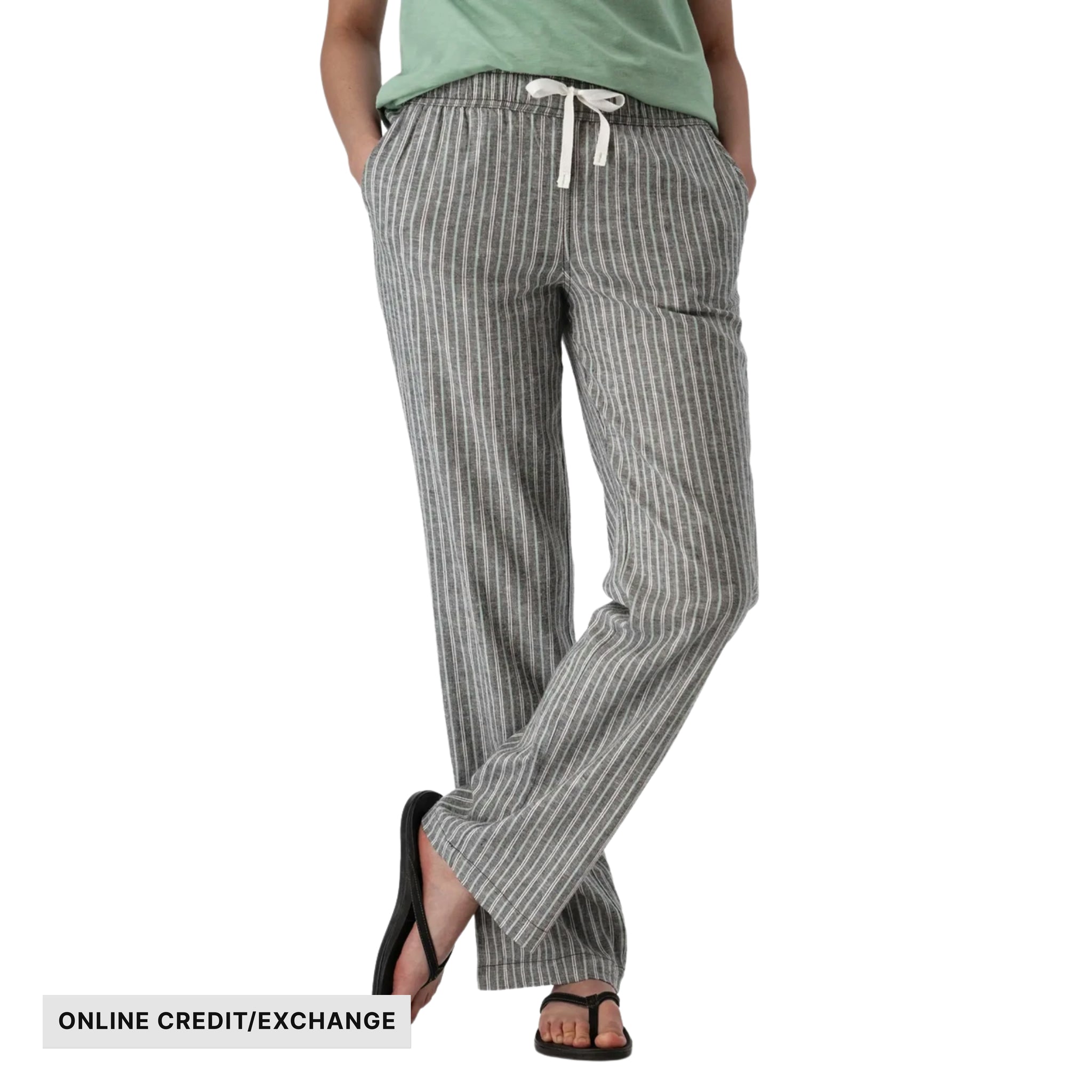 Aventura Women's Breezy Striped Pull On Pant - Black – Lenny's