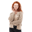 Aventura Women's Cascade Cable Knit Raglan Cardigan - Natural - Lenny's Shoe & Apparel