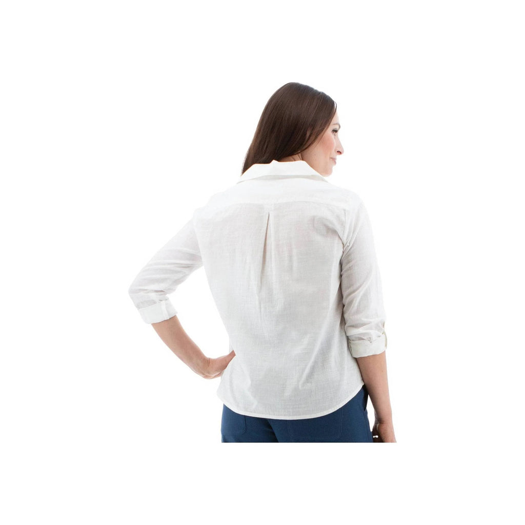 Aventura Women's Devon Popover Top - White - Lenny's Shoe & Apparel