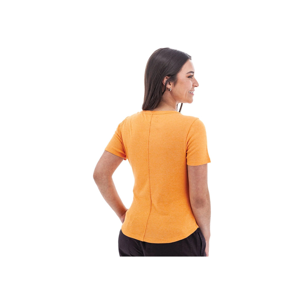 Aventura Women's Sandia Henley Tee - Apricot - Lenny's Shoe & Apparel