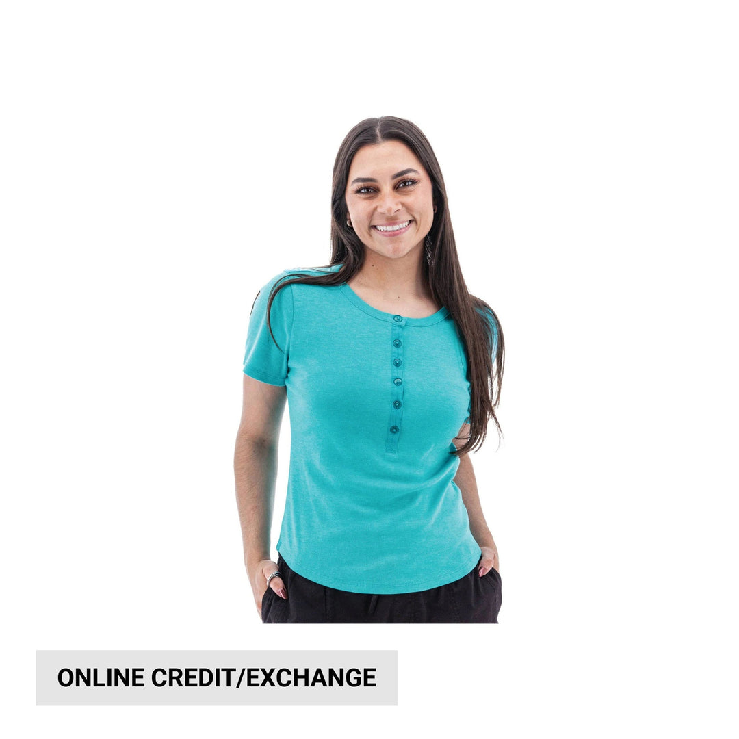 Aventura Women's Sandia Henley Tee - Ceramic - Lenny's Shoe & Apparel