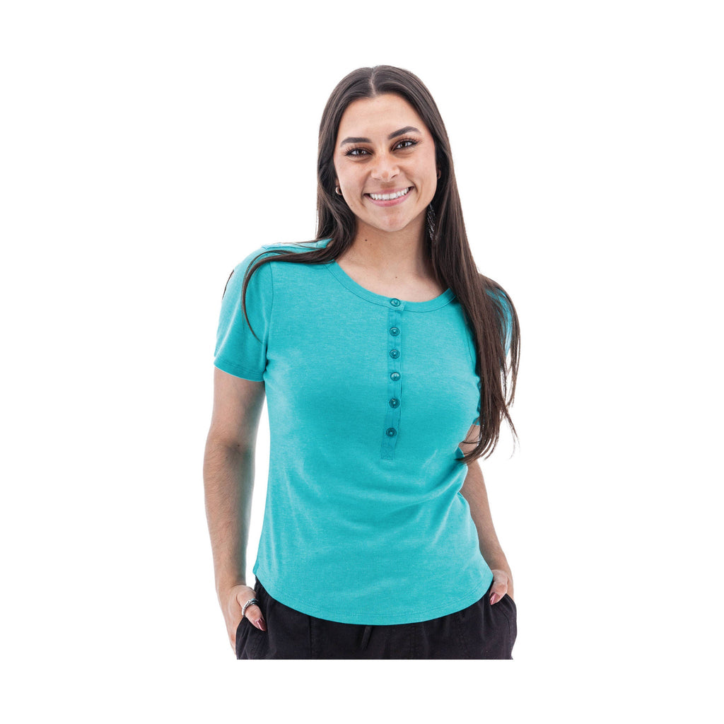 Aventura Women's Sandia Henley Tee - Ceramic - Lenny's Shoe & Apparel