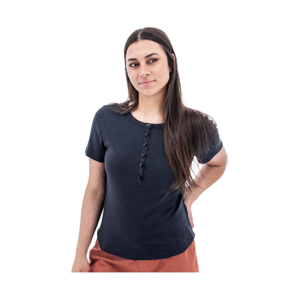 Aventura Women's Sandia Henley Tee - Sky Captain - Lenny's Shoe & Apparel