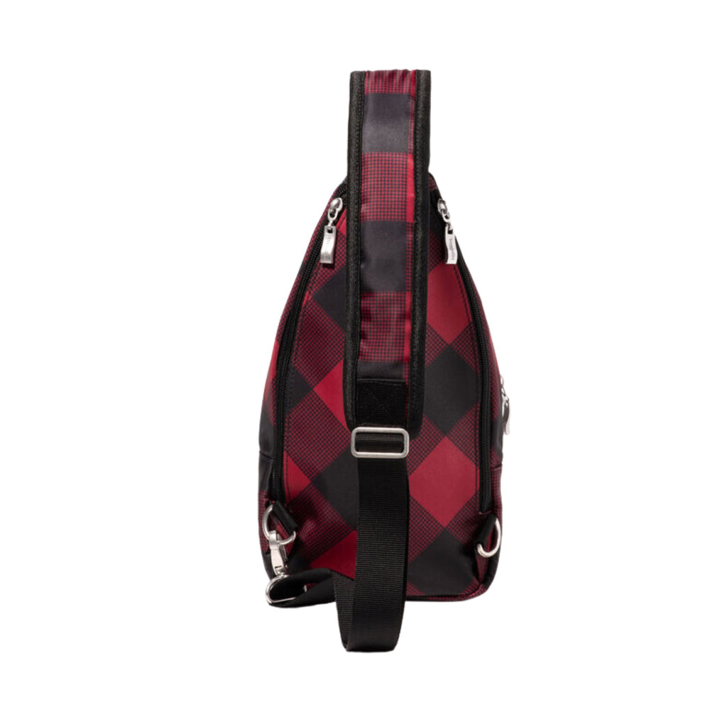 Baggallini Central Park Sling - Red Buffalo Plaid - Lenny's Shoe & Apparel