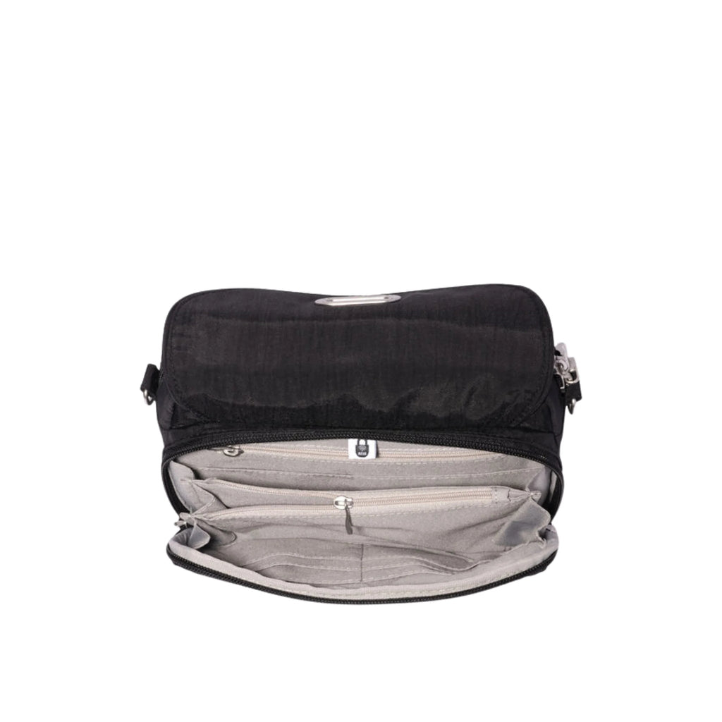 Baggallini Coastal Flip Lock Camera Bag Crossbody - Black - Lenny's Shoe & Apparel