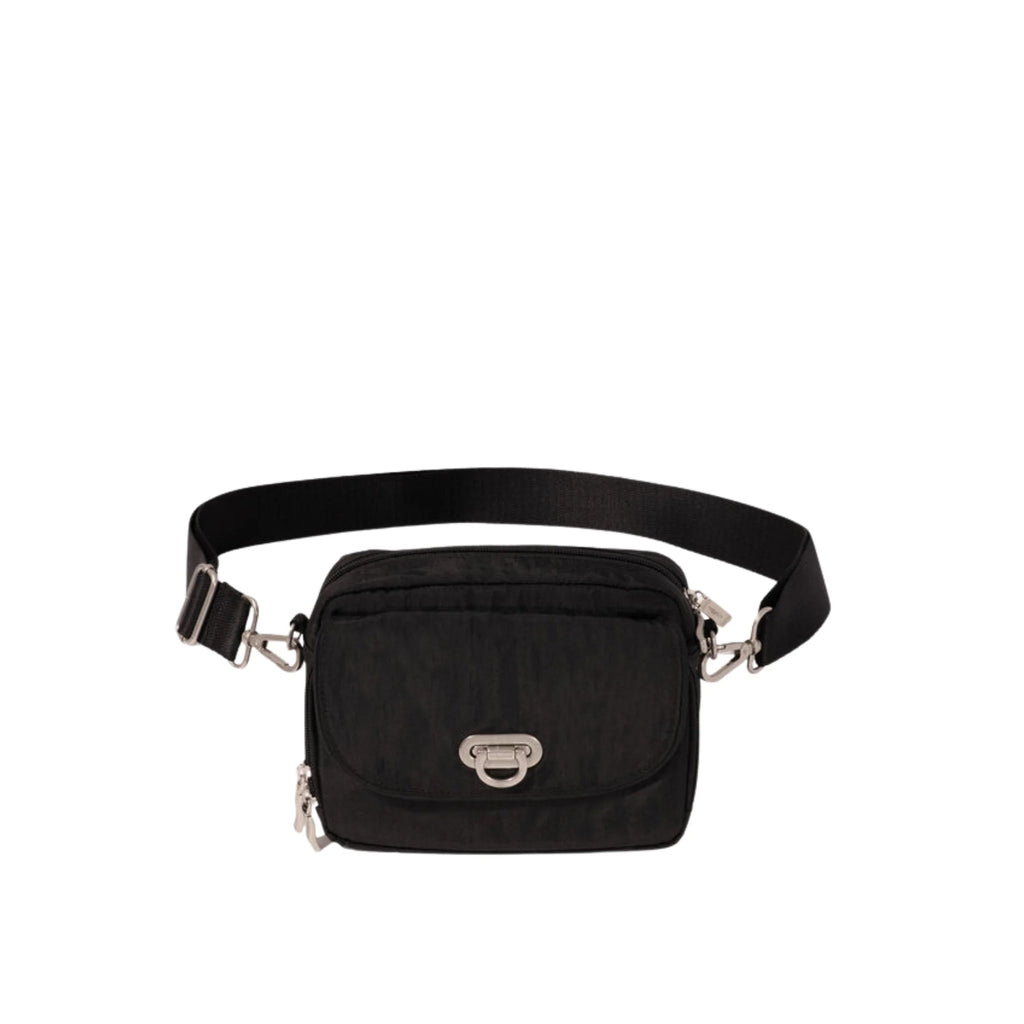 Baggallini Coastal Flip Lock Camera Bag Crossbody - Black - Lenny's Shoe & Apparel