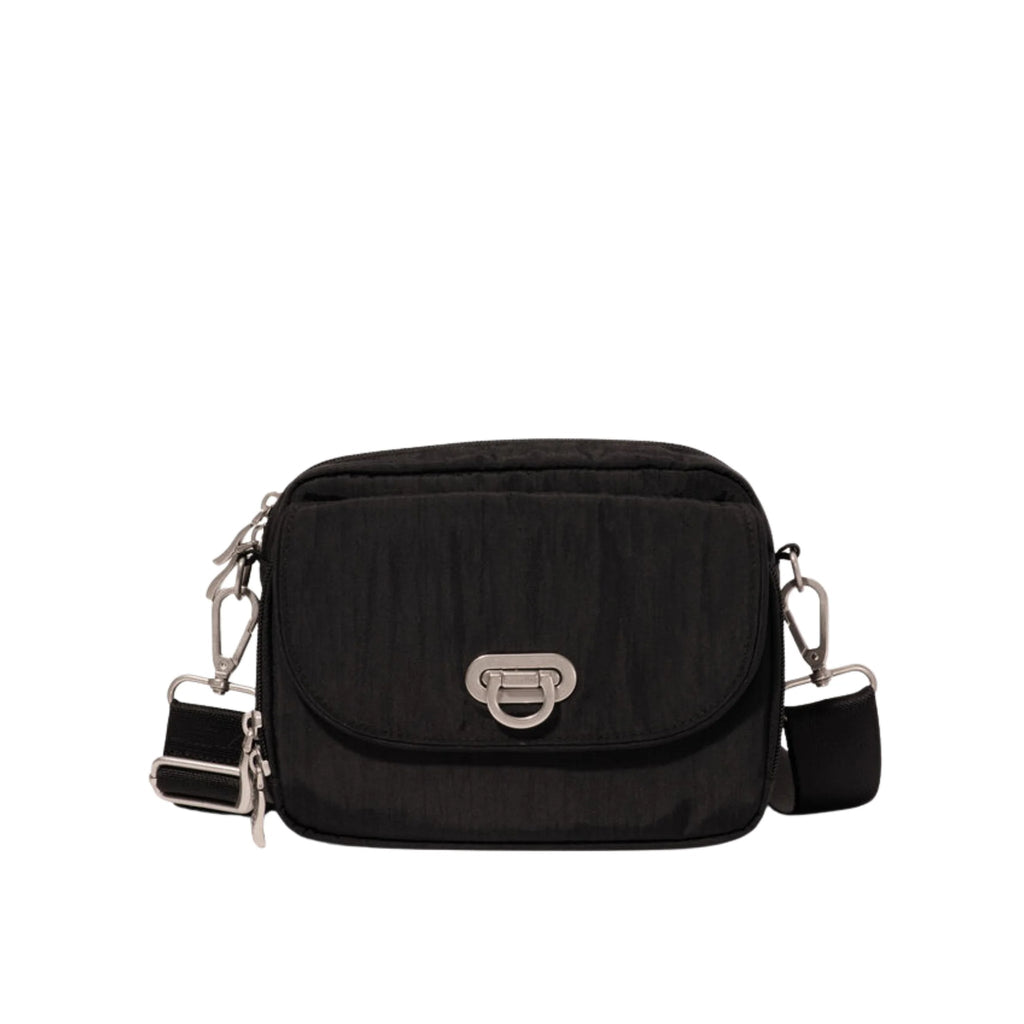 Baggallini Coastal Flip Lock Camera Bag Crossbody - Black - Lenny's Shoe & Apparel