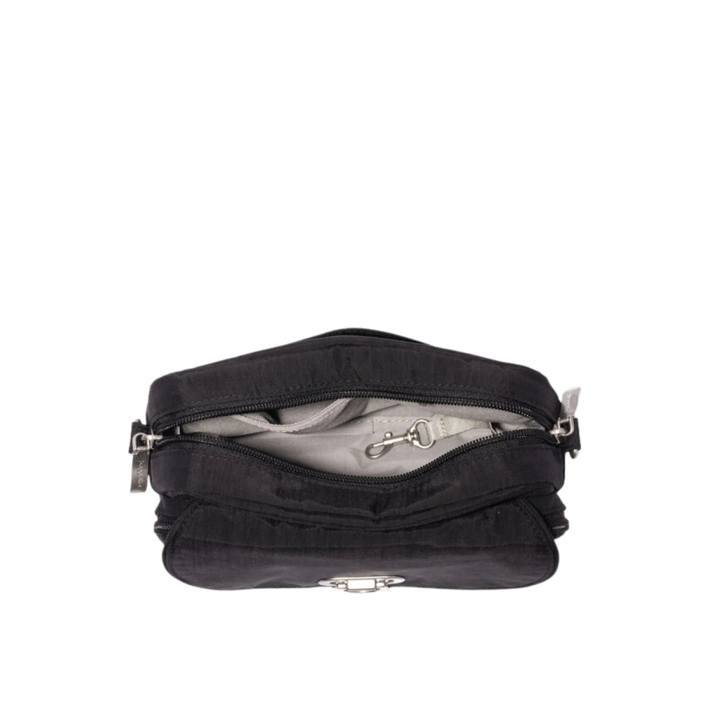 Baggallini Coastal Flip Lock Camera Bag Crossbody - Black - Lenny's Shoe & Apparel