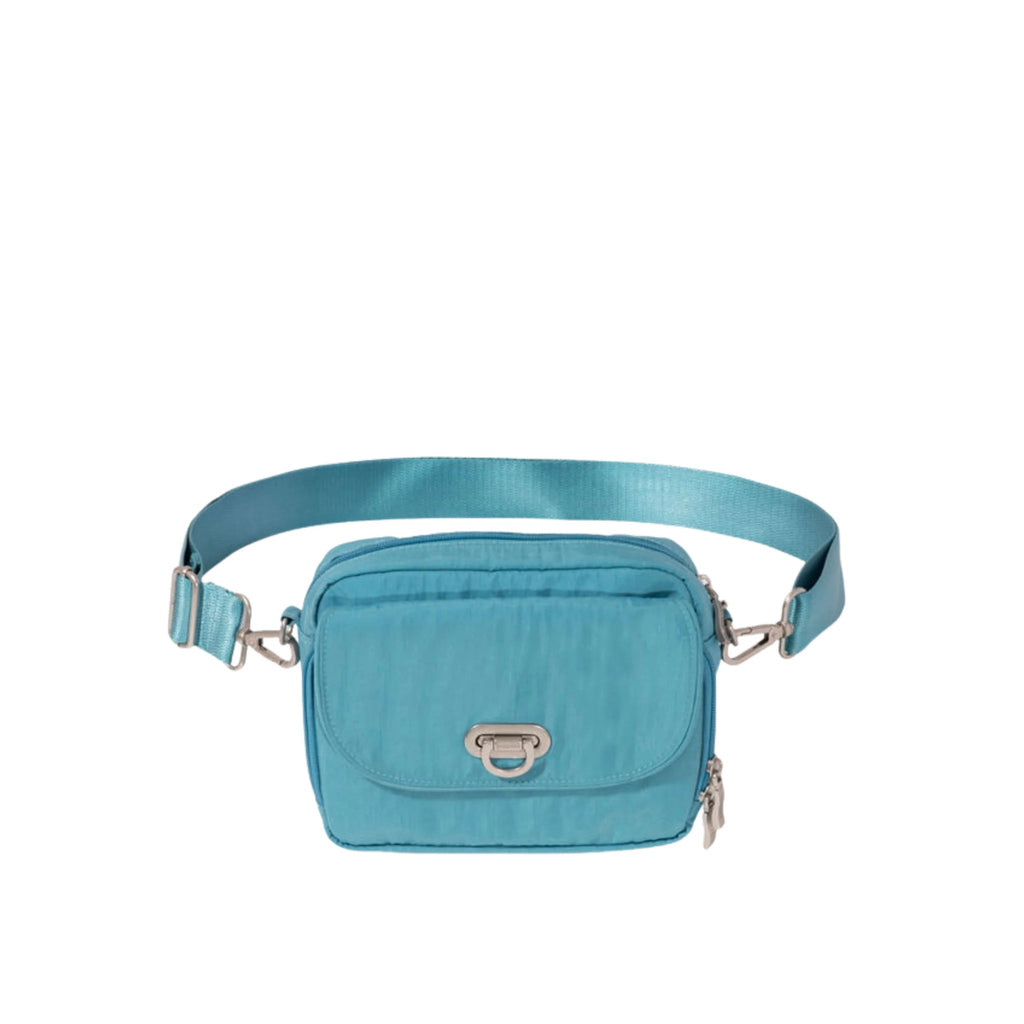 Baggallini Coastal Flip Lock Camera Bag Crossbody - Seaside Blue - Lenny's Shoe & Apparel
