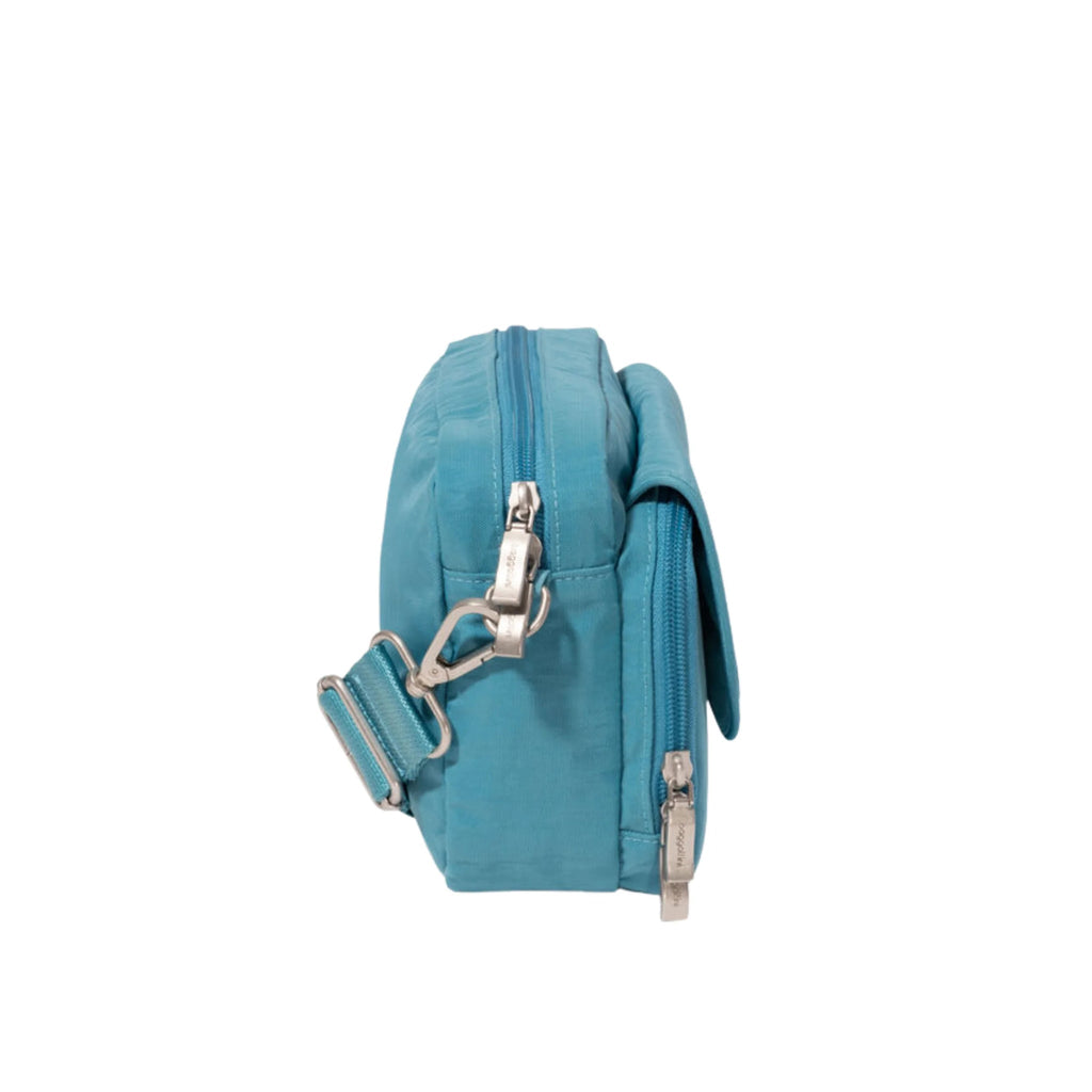 Baggallini Coastal Flip Lock Camera Bag Crossbody - Seaside Blue - Lenny's Shoe & Apparel