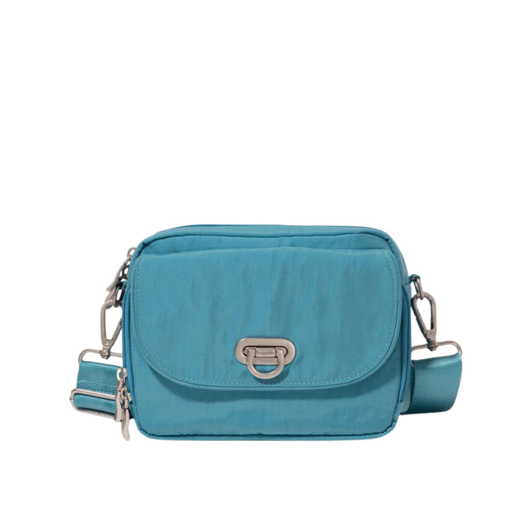 Baggallini Coastal Flip Lock Camera Bag Crossbody - Seaside Blue - Lenny's Shoe & Apparel