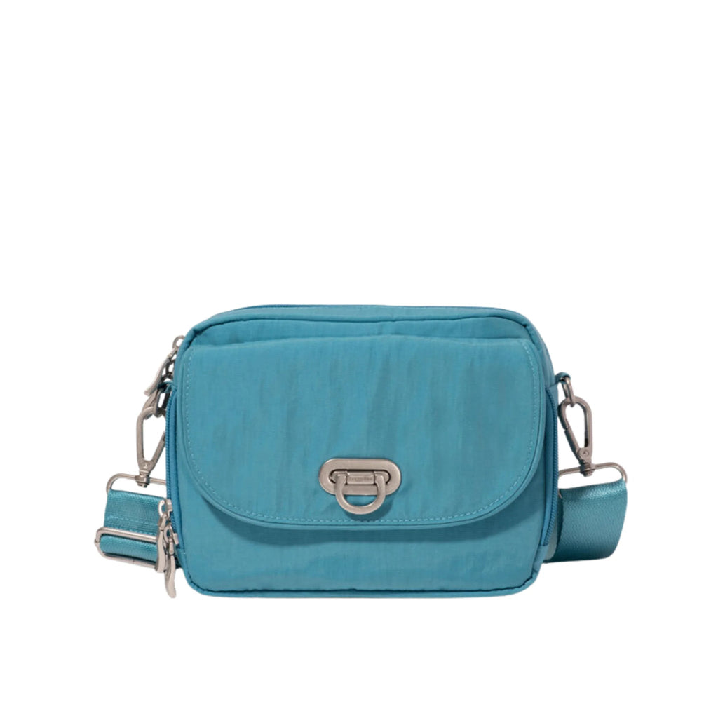 Baggallini Coastal Flip Lock Camera Bag Crossbody - Seaside Blue - Lenny's Shoe & Apparel