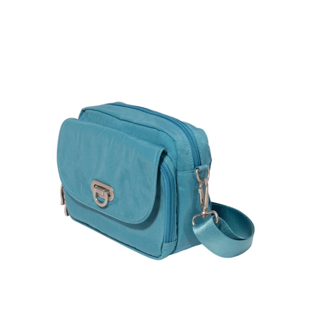 Baggallini Coastal Flip Lock Camera Bag Crossbody - Seaside Blue - Lenny's Shoe & Apparel