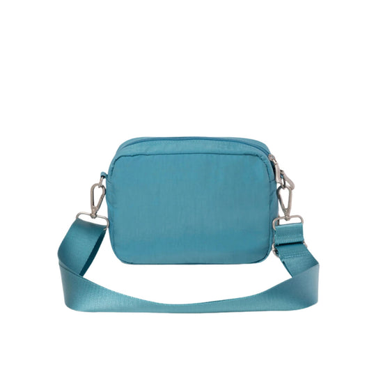 Baggallini Coastal Flip Lock Camera Bag Crossbody - Seaside Blue - Lenny's Shoe & Apparel