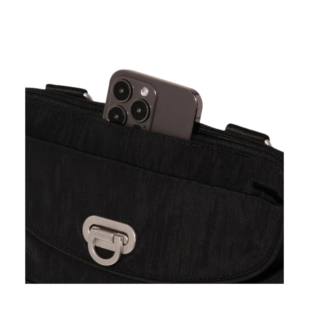 Baggallini Coastal Flip Lock Slim Crossbody - Black - Lenny's Shoe & Apparel