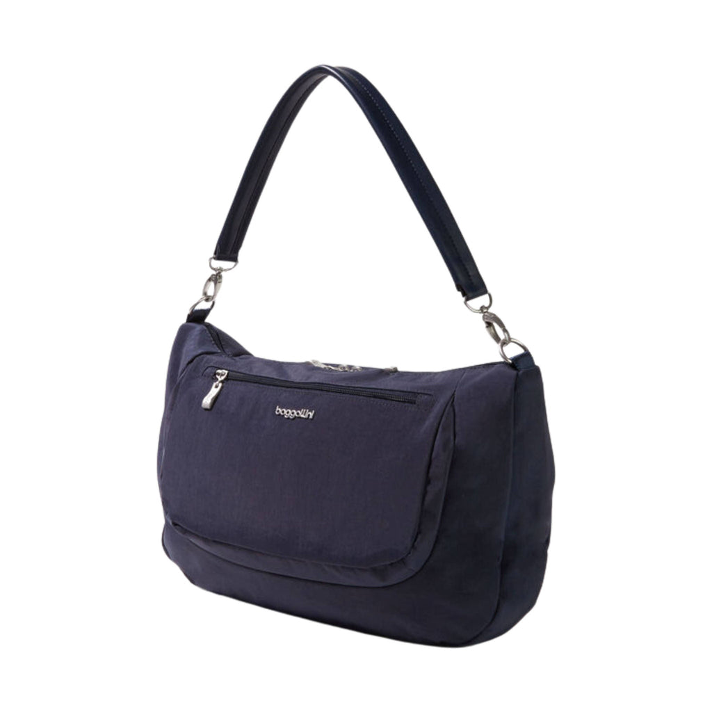Baggallini Modern Everywhere Half Moon Messenger - French Navy - Lenny's Shoe & Apparel