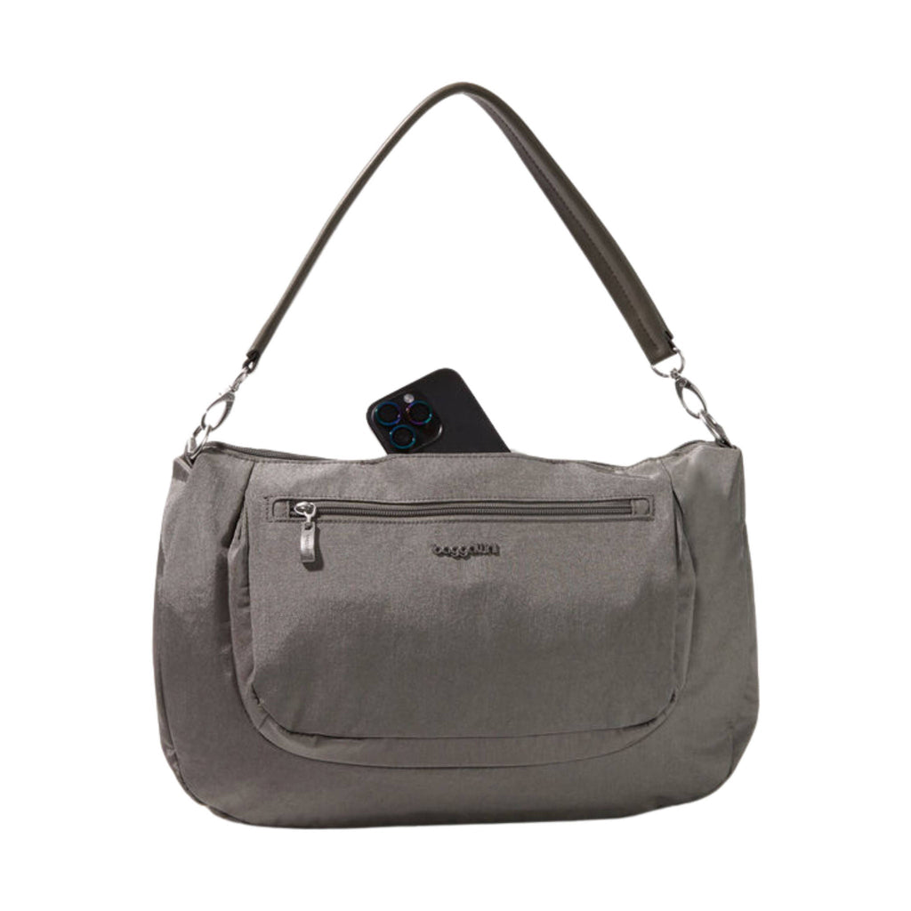 Baggallini Modern Everywhere Half Moon Messenger - Sterling Shimmer - Lenny's Shoe & Apparel