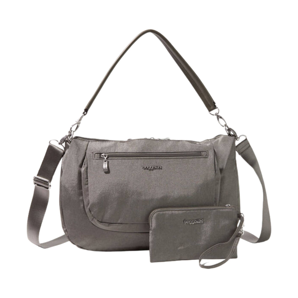 Baggallini Modern Everywhere Half Moon Messenger - Sterling Shimmer - Lenny's Shoe & Apparel