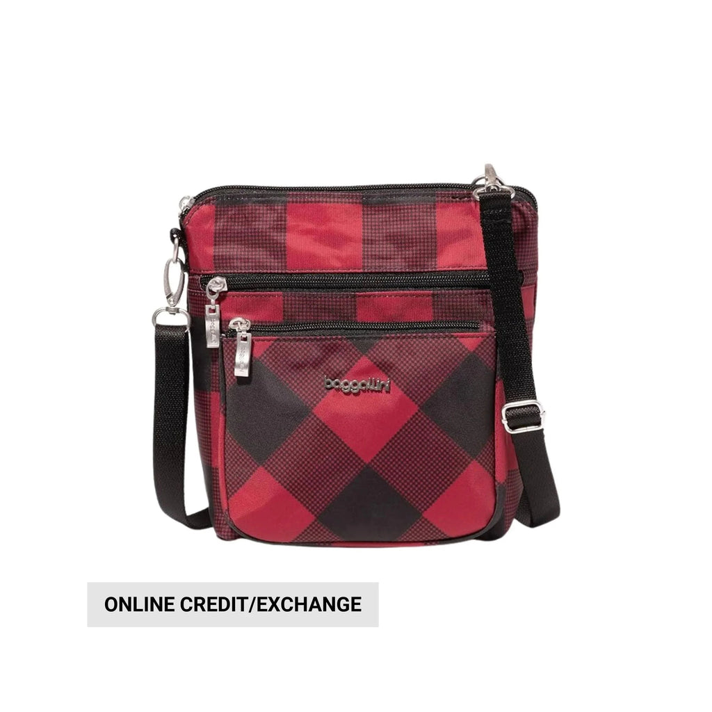 Baggallini Women's Modern Pocket CrossBody - Red Buffalo Plaid - Lenny's Shoe & Apparel