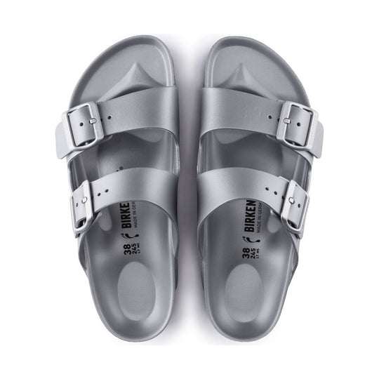 Birkenstock Arizona Essentials EVA Sandal - Metallic Silver - Lenny's Shoe & Apparel