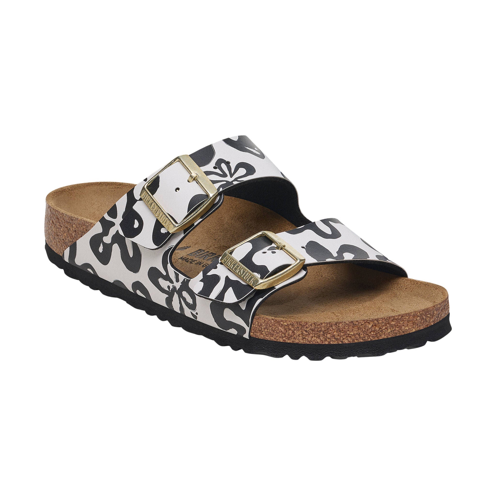 Birkenstock Arizona Sandal Birko-Flor Blooms White/Black