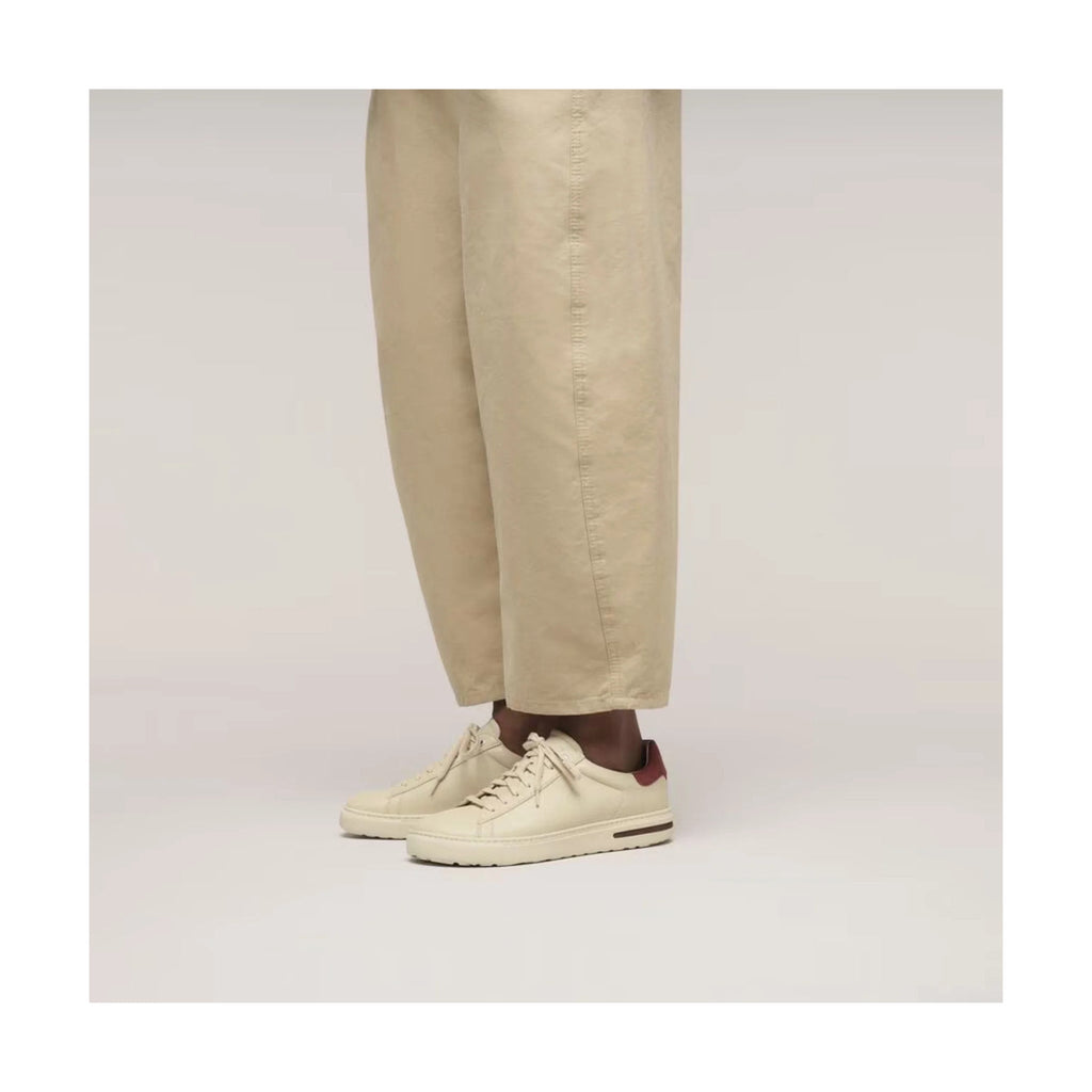 Birkenstock Bend Low Leather Shoe - Eggshell/ Suede Zinfandel - Lenny's Shoe & Apparel