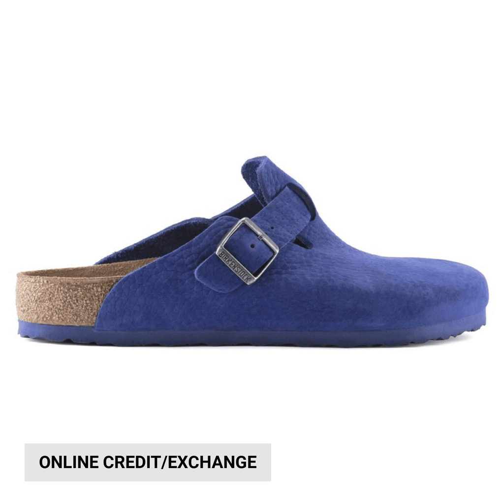 Birkenstock Boston Nubuck Leather Clog - Indigo Blue - Lenny's Shoe & Apparel
