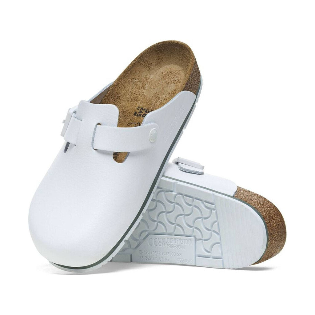 Birkenstock Boston Pro - White Leather - Lenny's Shoe & Apparel