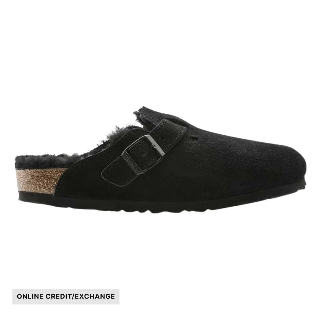 Birkenstock Boston Shearling - Black - ONLINE CREDIT/EXCHANGE - Lenny's Shoe & Apparel