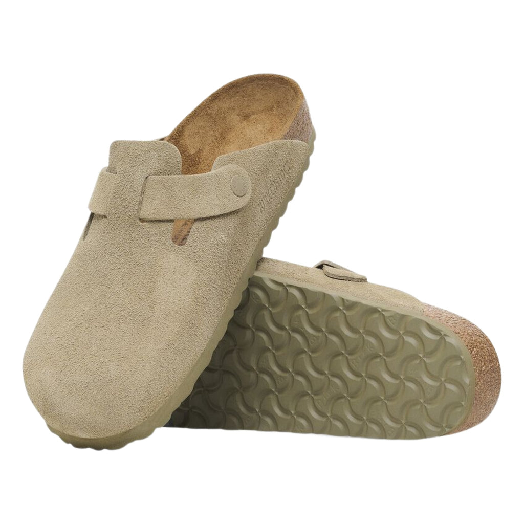 Birkenstock Boston Soft Footbed - Faded Khaki - Lenny's Shoe & Apparel