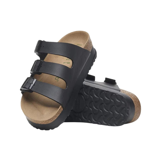 Birkenstock Florida Vegan Flex Platform Sandal - Birko Flor Black - Lenny's Shoe & Apparel