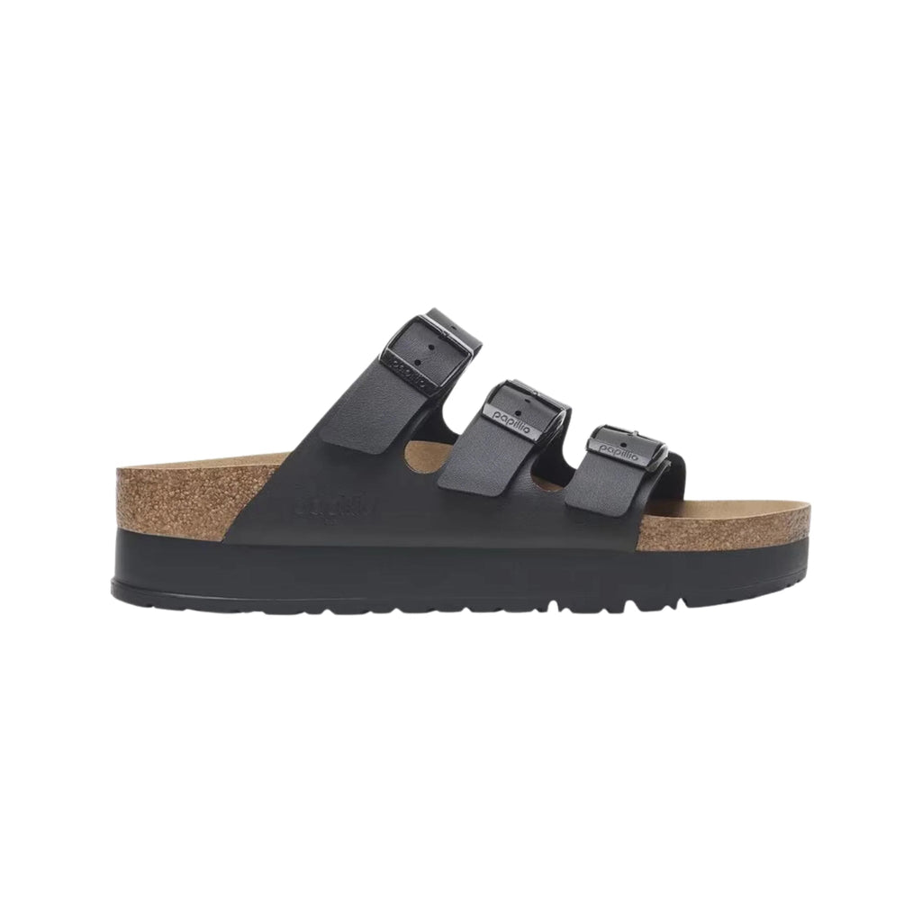 Birkenstock Florida Vegan Flex Platform Sandal - Birko Flor Black - Lenny's Shoe & Apparel