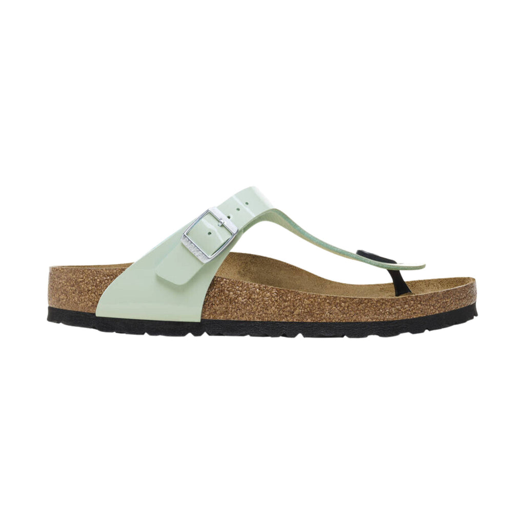 Birkenstock Gizeh Birko Flor Patent Sandal - Surf Green - Lenny's Shoe & Apparel