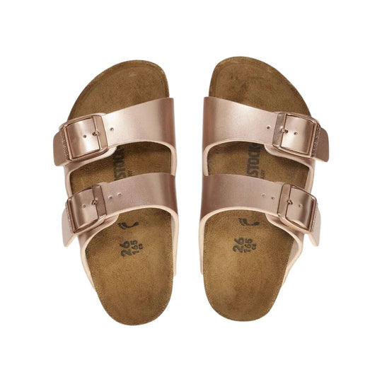Birkenstock Kids' Arizona Sandal - Electric Metallic Copper - Lenny's Shoe & Apparel