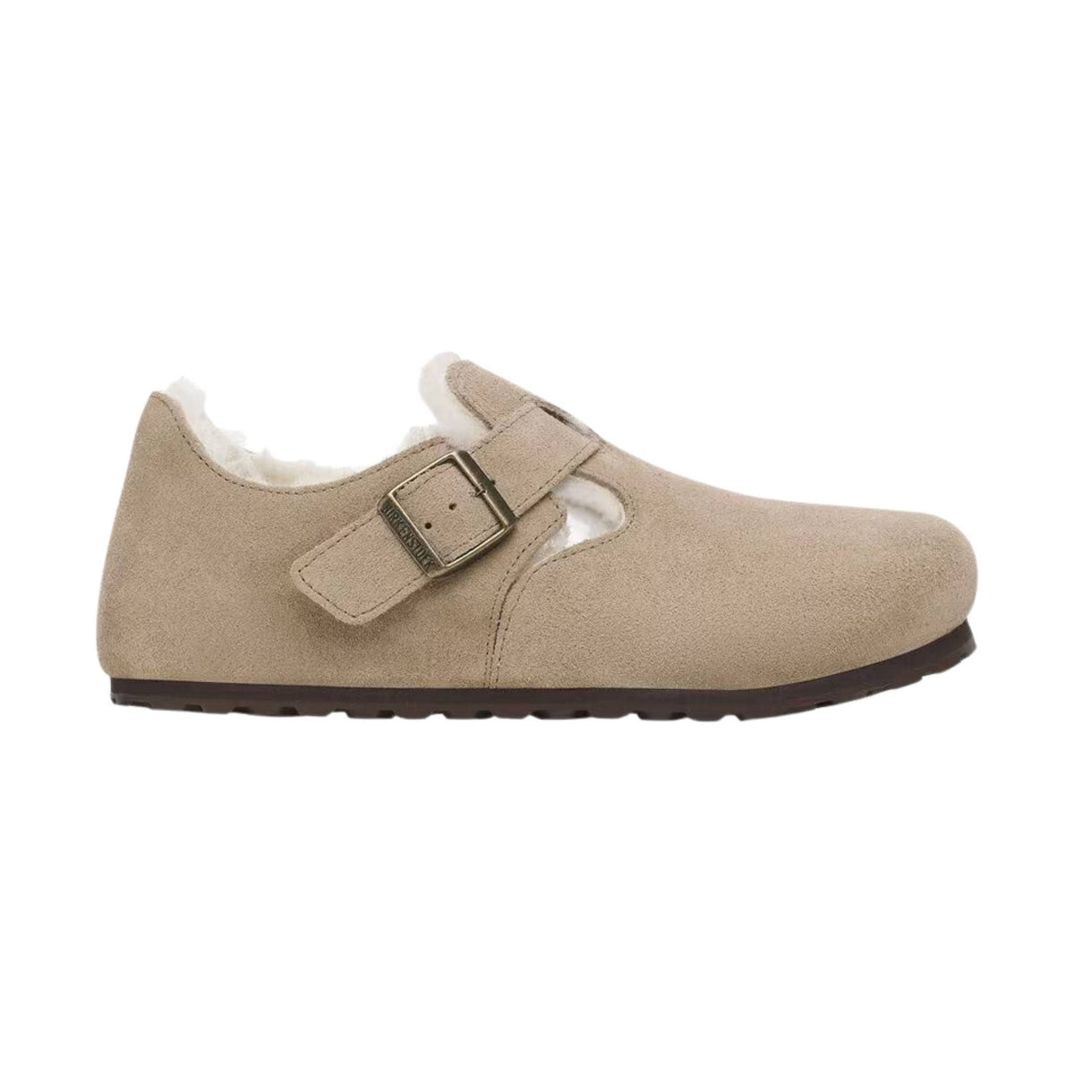 Birkenstock London Shearling Suede Leather - Taupe – Lenny