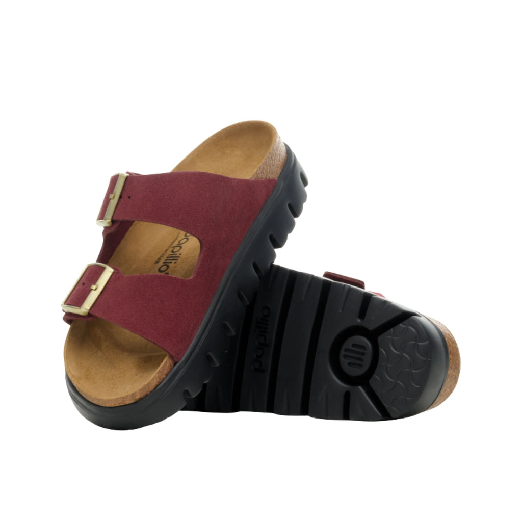 Birkenstock Papillio Arizona Chunky Sandal - Suede Leather Zinandel - Lenny's Shoe & Apparel