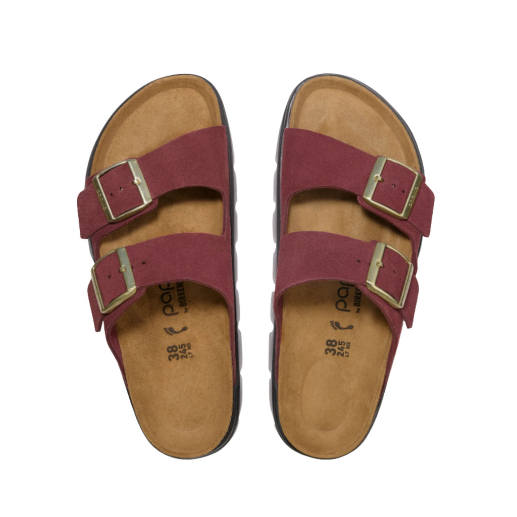 Birkenstock Papillio Arizona Chunky Sandal - Suede Leather Zinandel - Lenny's Shoe & Apparel