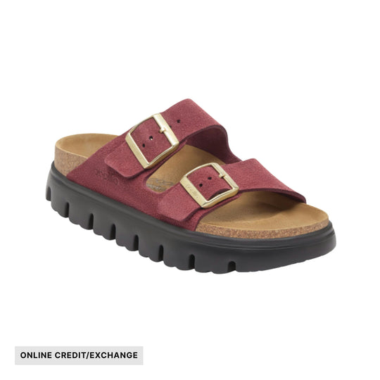 Birkenstock Papillio Arizona Chunky Sandal - Suede Leather Zinandel - ONLINE CREDIT/EXCHANGE - Lenny's Shoe & Apparel