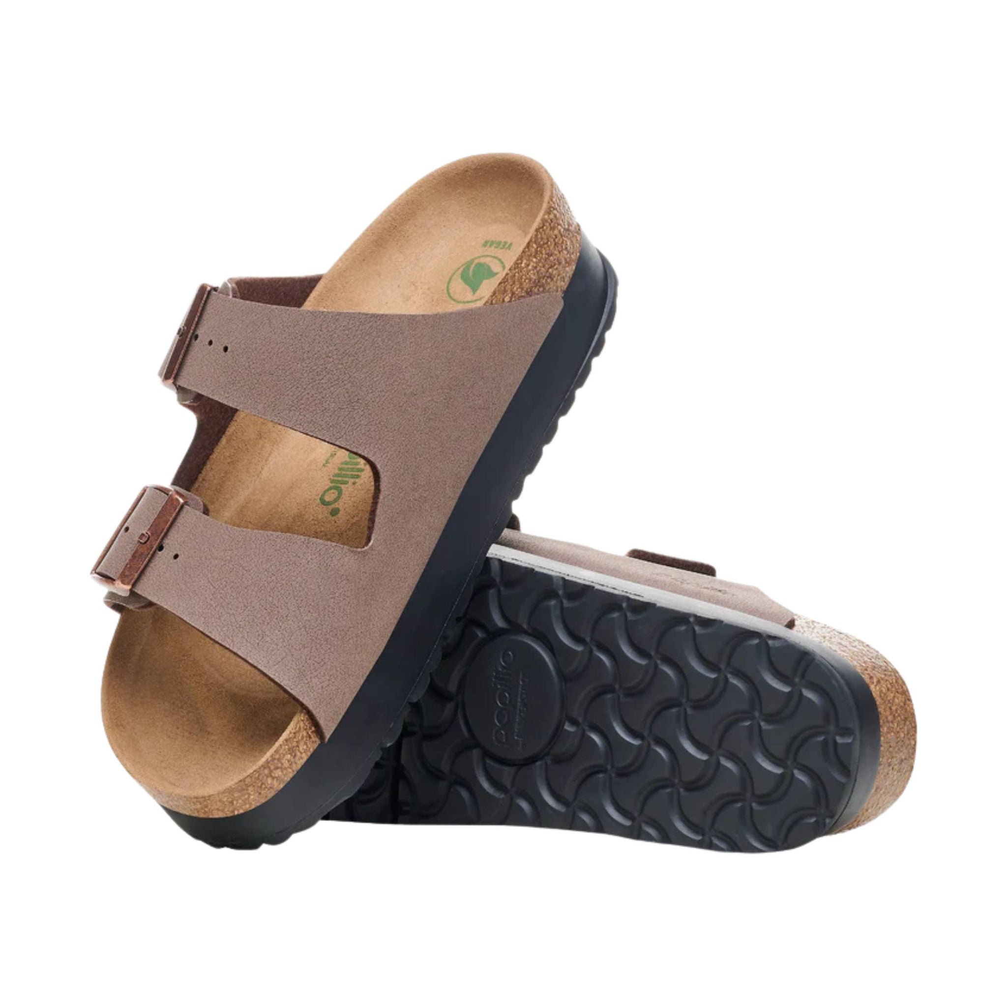 (取寄) ビルケンシュトック レディース パピリオ バイ アリゾナ プラットフォーム サンダル - ビーガン Birkenstock women Birkenstock Papillio by Birkenstock Arizona Platform Sandal - Vegan Mocha Birkenstock Papillio Arizona Platform Vegan Sandal - Mocha