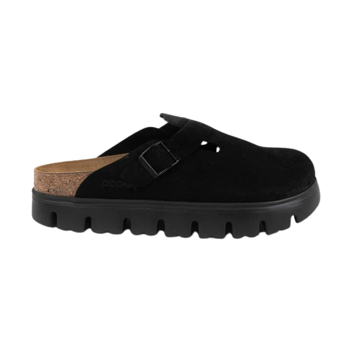 Birkenstock Papillio Boston Chunky Clog - Black Suede – Lenny