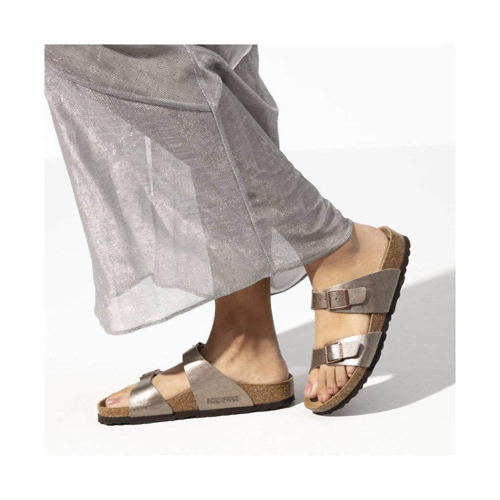 Birkenstock Sydney Sandal - Birko Flor Graceful Taupe - Lenny's Shoe & Apparel