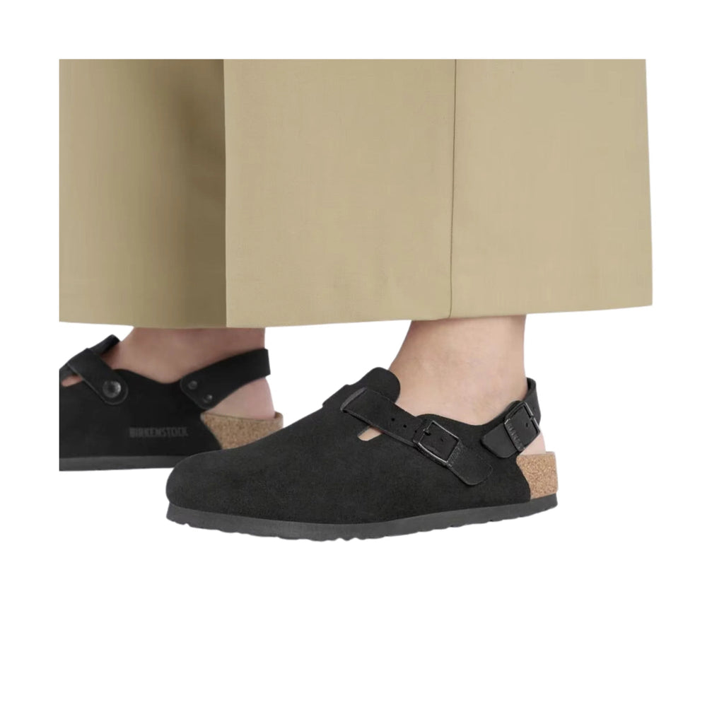 Birkenstock Tokio Suede Leather - Black - Lenny's Shoe & Apparel
