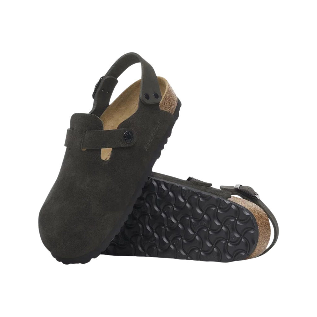 Birkenstock Tokio Suede Leather - Black - Lenny's Shoe & Apparel