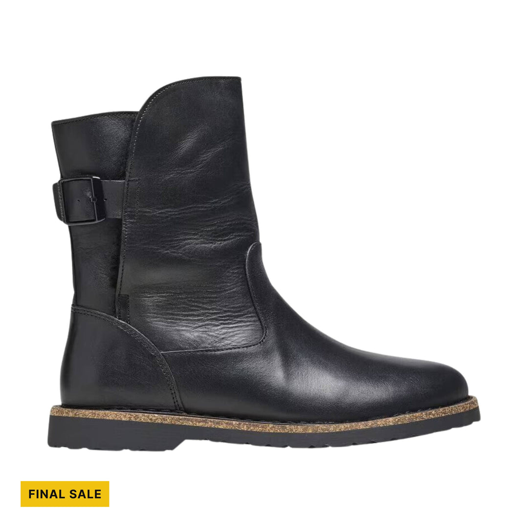 Birkenstock Uppsala Shearling Leather Boots - Black - FINAL SALE - Lenny's Shoe & Apparel