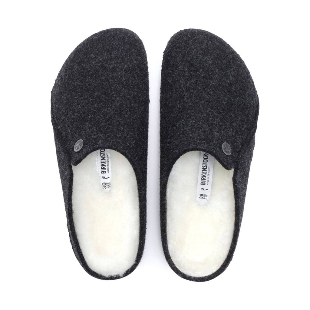 Birkenstock Zermatt Shearling Clog - Anthracite Natural - Lenny's Shoe & Apparel