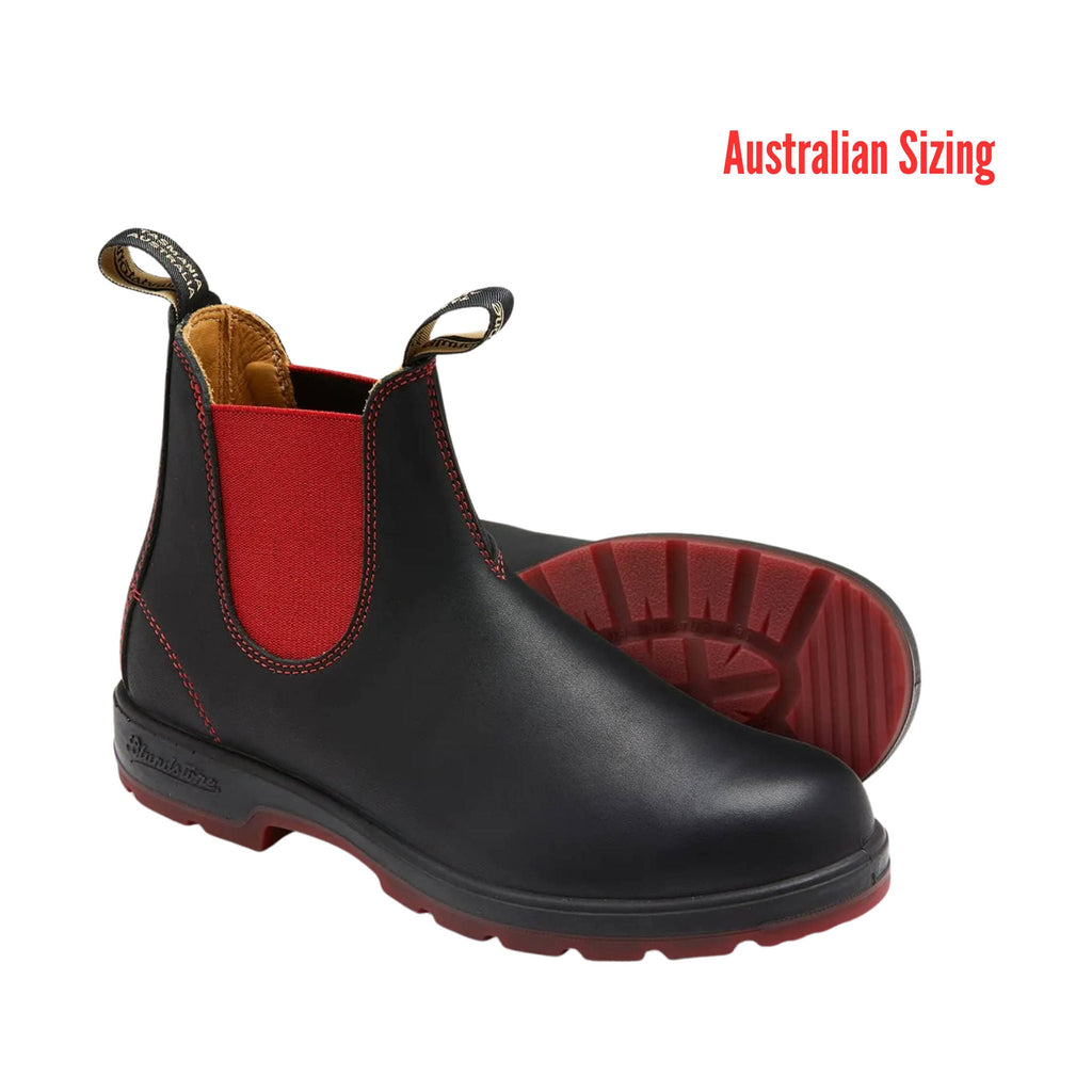 Blundstone Classic 550 Chelsea Boots - Black/Red - ONLINE STORE CREDIT/EXCHANGE ONLY - Lenny's Shoe & Apparel